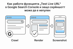 Как работи функцията „Test Live URL“ в Google Search Console и защо скрийншотът може да е непълен