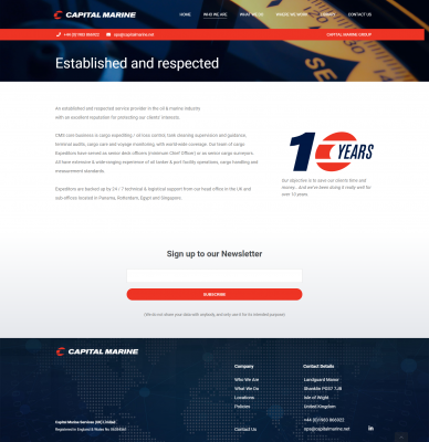 Capital Marine Website development